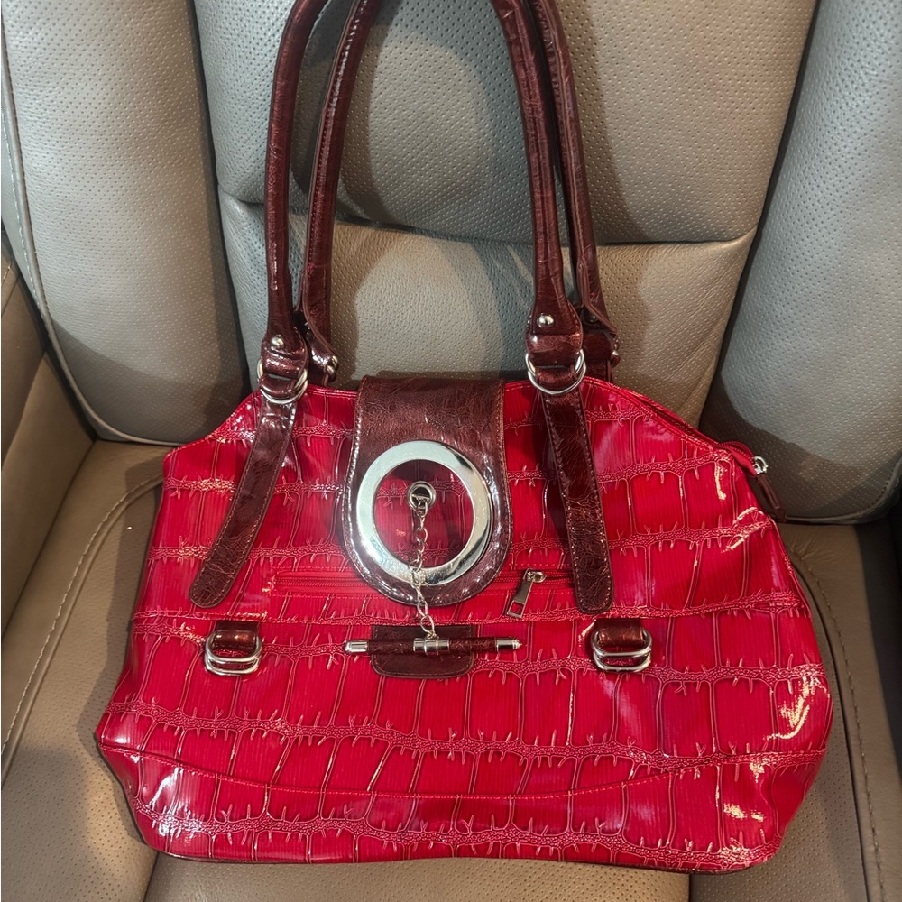 Elegant Red Designer Handbag